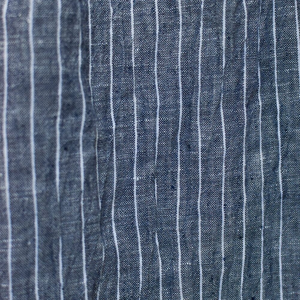 Eileen Fisher Puckered Organic Linen Wide Leg Pants Striped 100% Linen Size LP - Picture 8 of 10